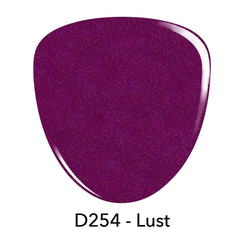 D254 Lust Purple Glitter Dip Powder