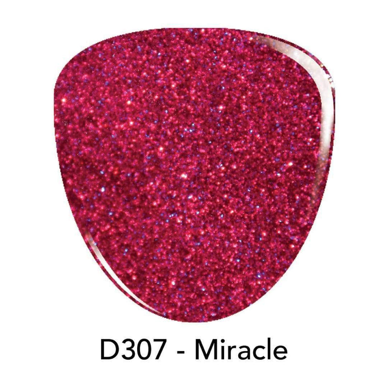 D307 Miracle Pink Glitter Dip Powder