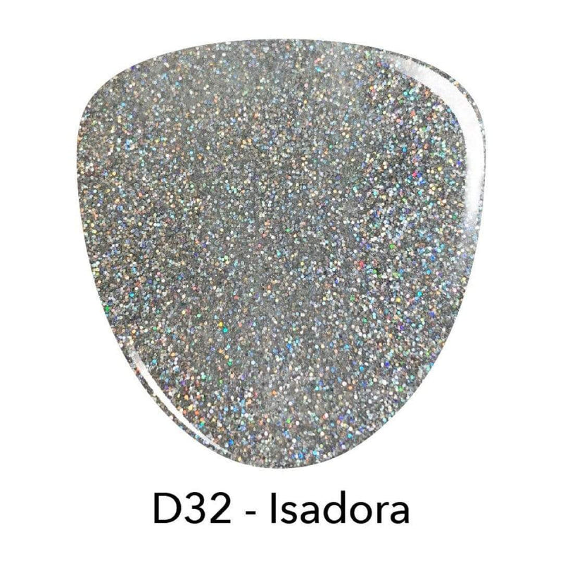 D32 Isadora Gray Glitter Dip Powder