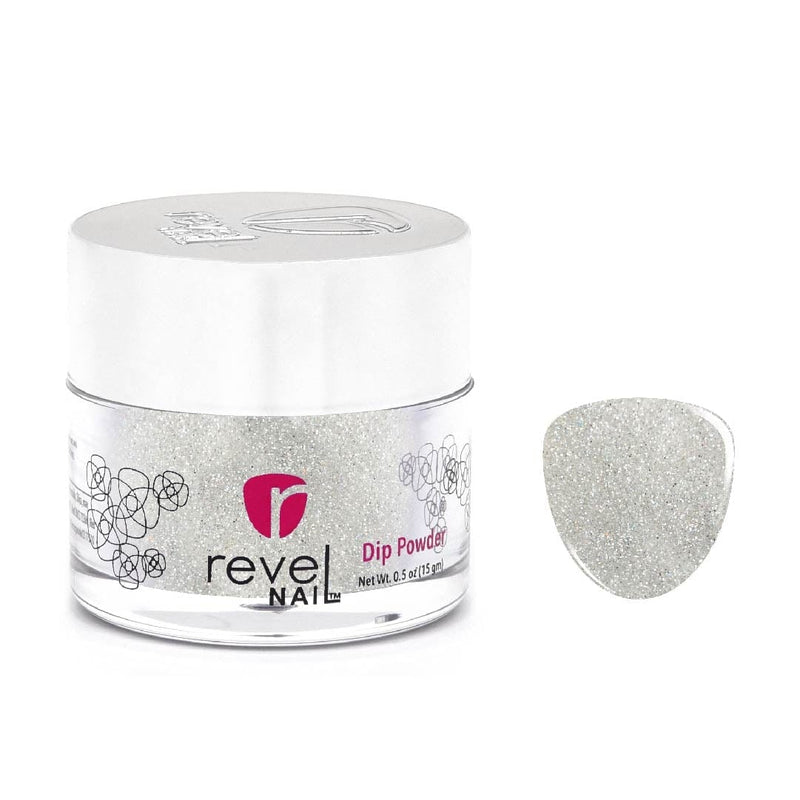 D369 Glisten Gray Glitter Dip Powder