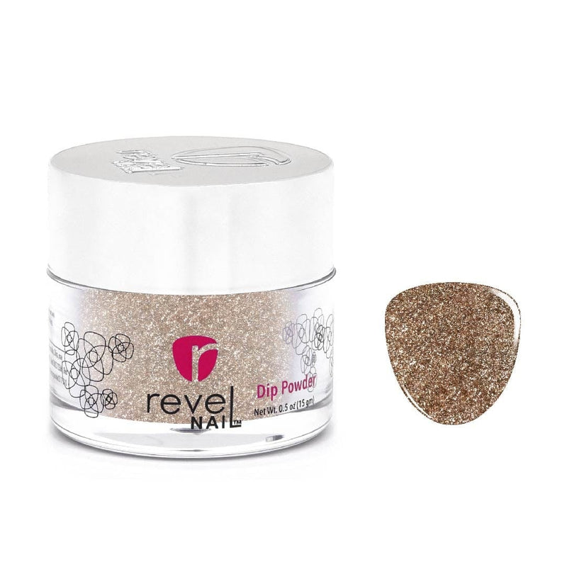 D378 Prosecco Gold Glitter Dip Powder