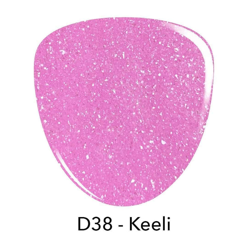 D38 Keeli Purple Glitter Dip Powder