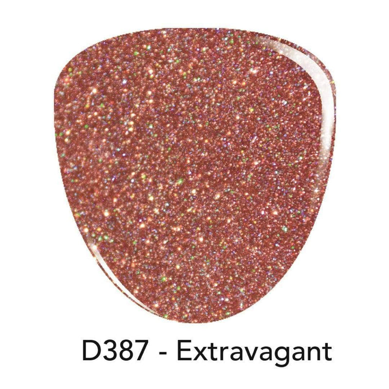 D387 Extravagant Pink Glitter Dip Powder