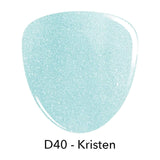 D40 Kristen Blue Glitter Dip Powder