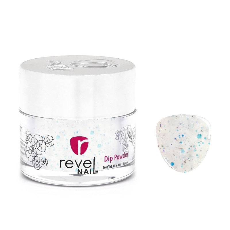 D442 Opal White Glitter Dip Powder