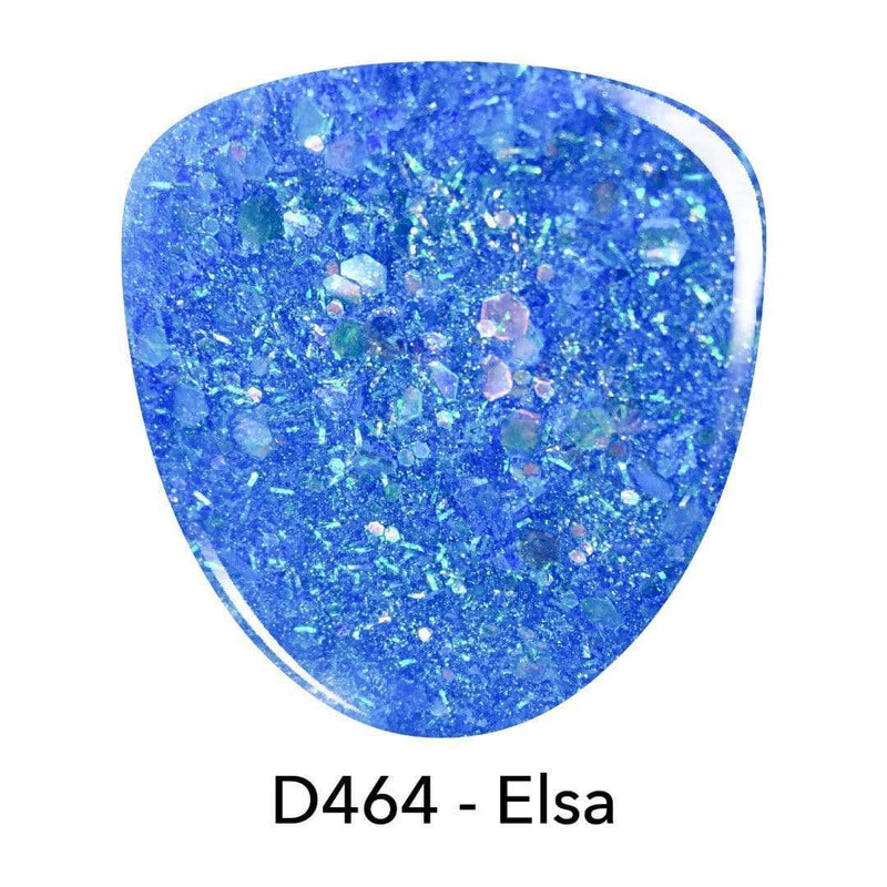 D464 Elsa Blue Glitter Dip Powder