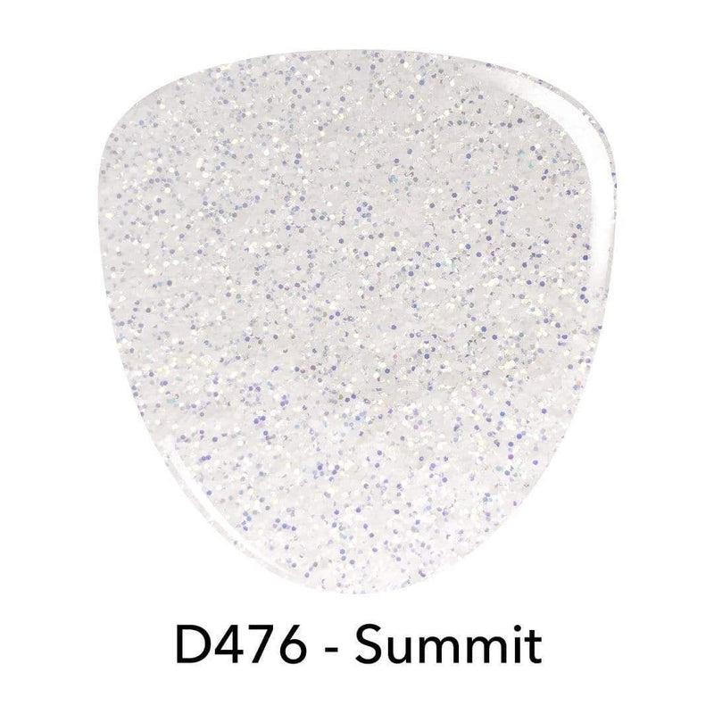 D476 Summit White Glitter Dip Powder