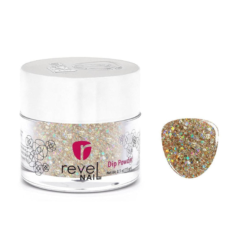 D479 Stolen Gold Glitter Dip Powder