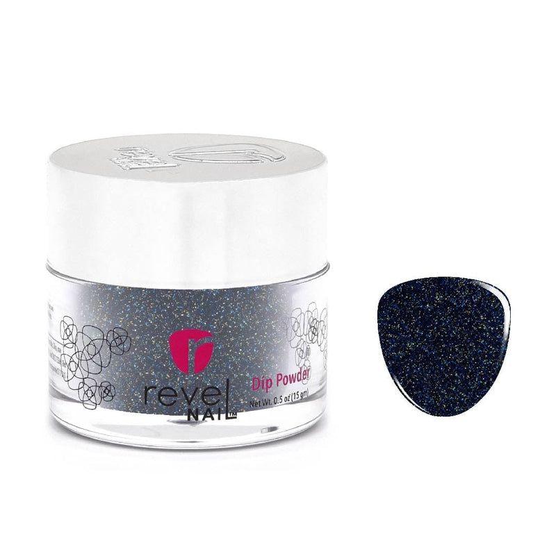 D489 Incline Blue Glitter Dip Powder