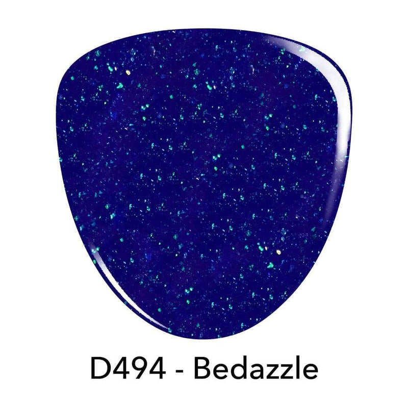 D494 Bedazzle Blue Glitter Dip Powder