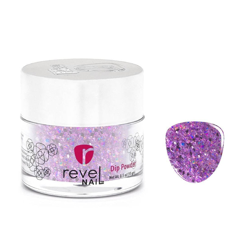 D497 Glamour Purple Glitter Dip Powder