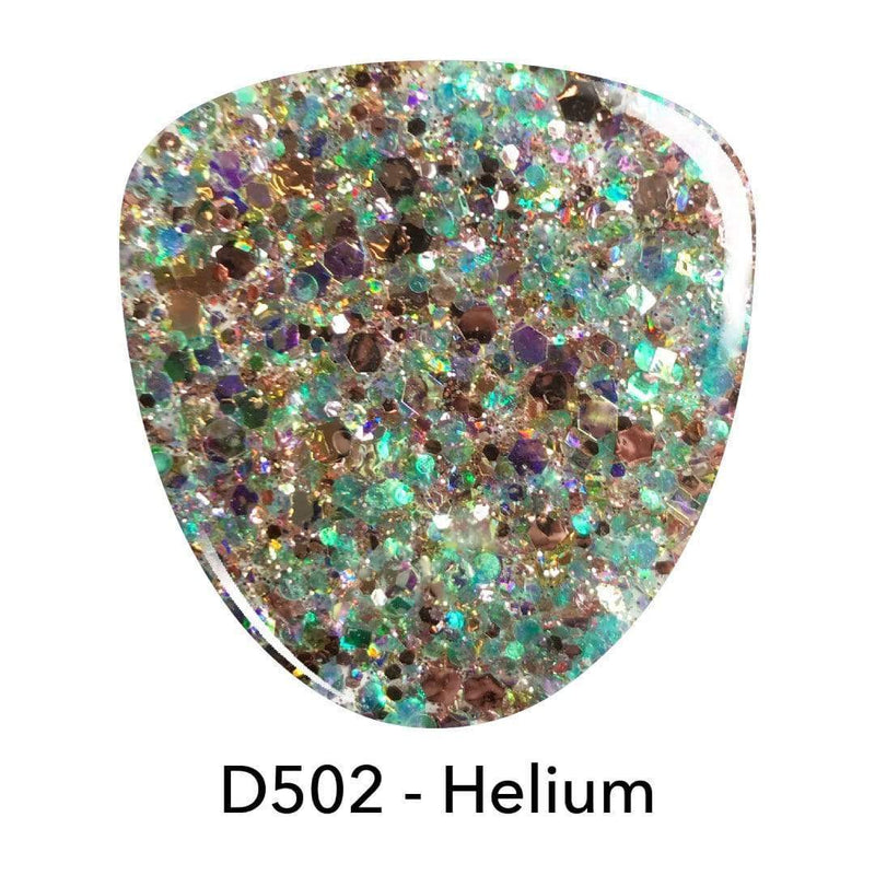 D502 Helium Green Glitter Dip Powder