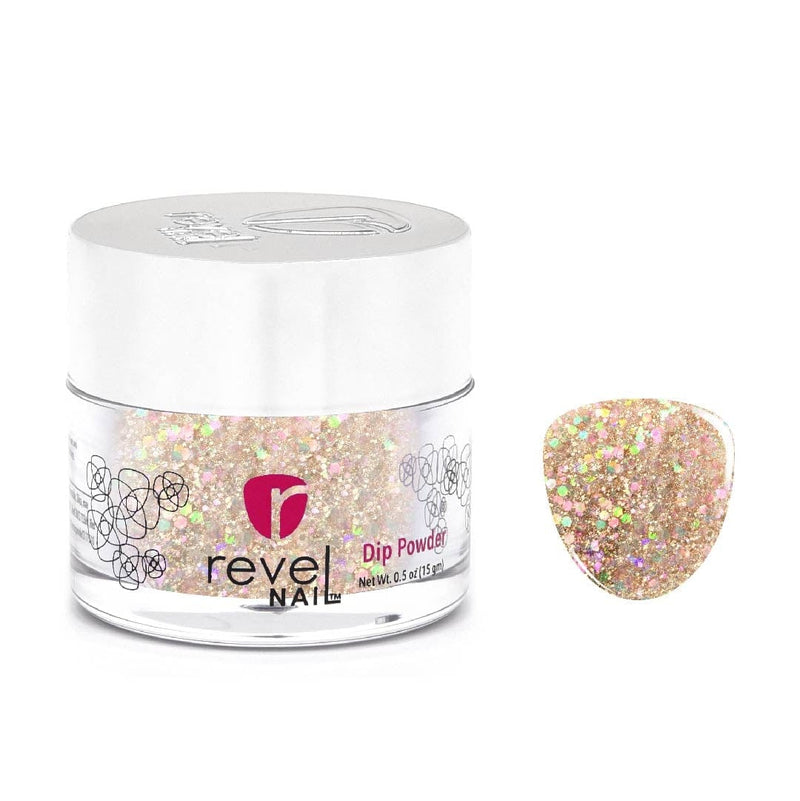 D505 Epiphany Gold Glitter Dip Powder