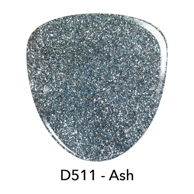 D511 Ash Gray Glitter Dip Powder