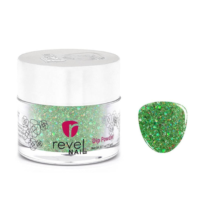 D517 Loyal Green Glitter Dip Powder