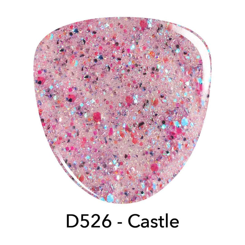 D526 Castle Purple Glitter Dip Powder