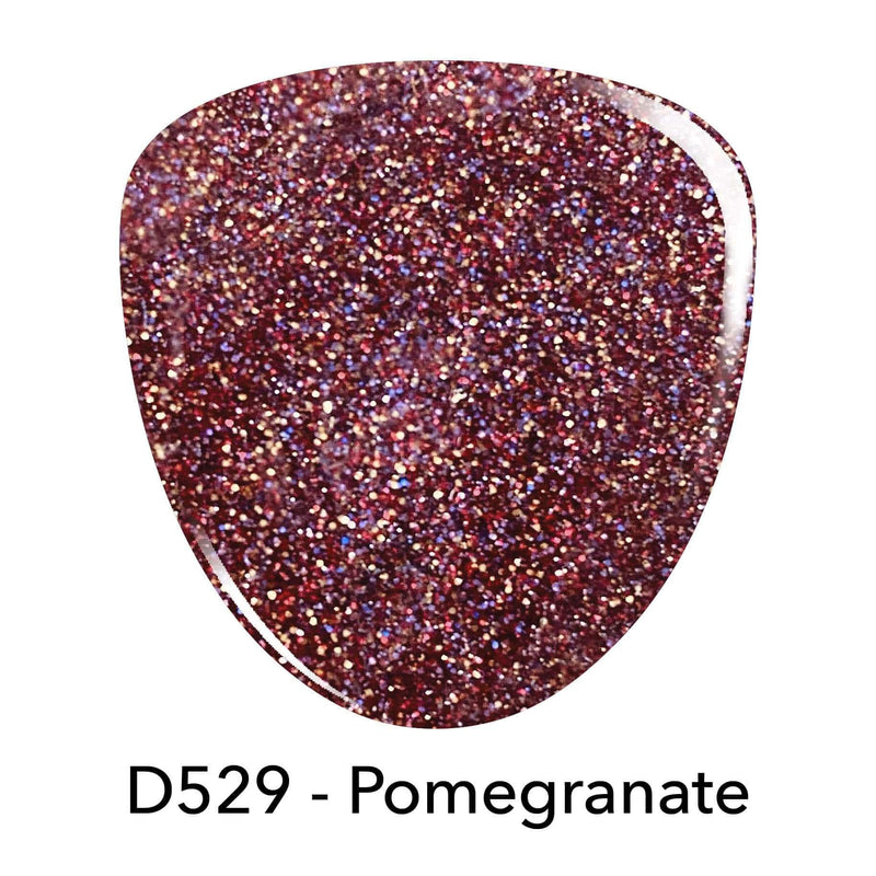 D529 Pomegranate Purple Glitter Dip Powder