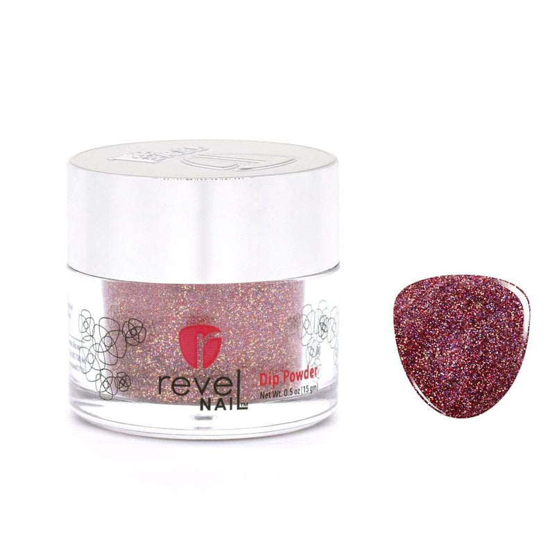 D529 Pomegranate Purple Glitter Dip Powder