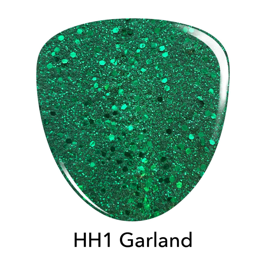 D533 Garland Green Glitter Dip Powder RevelNailEU