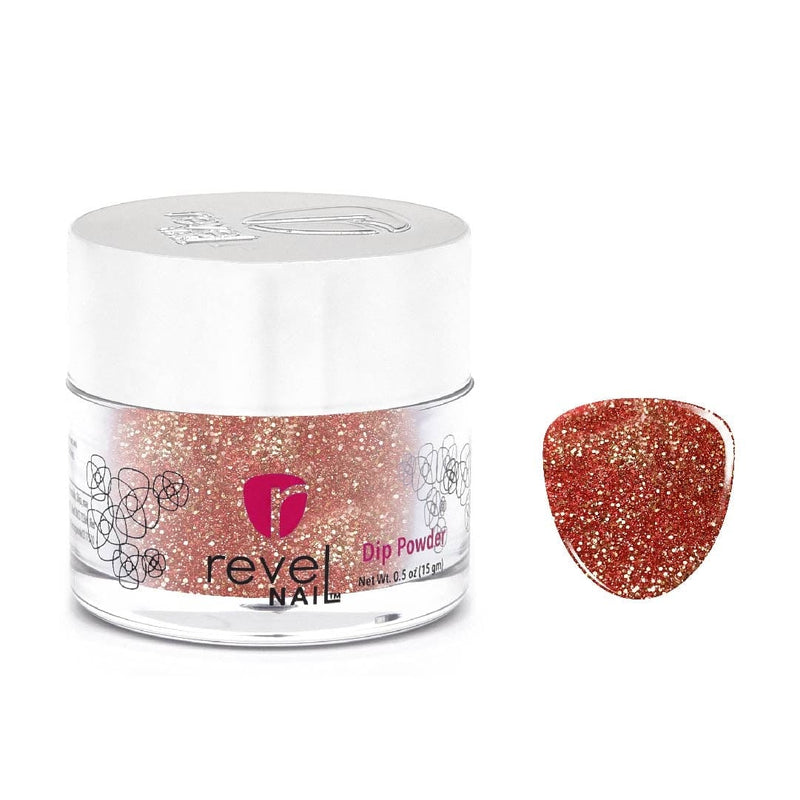 D534 Poinsettia Red Glitter Dip Powder