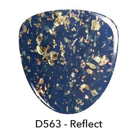 D563 Reflect Blue Flake Dip Powder
