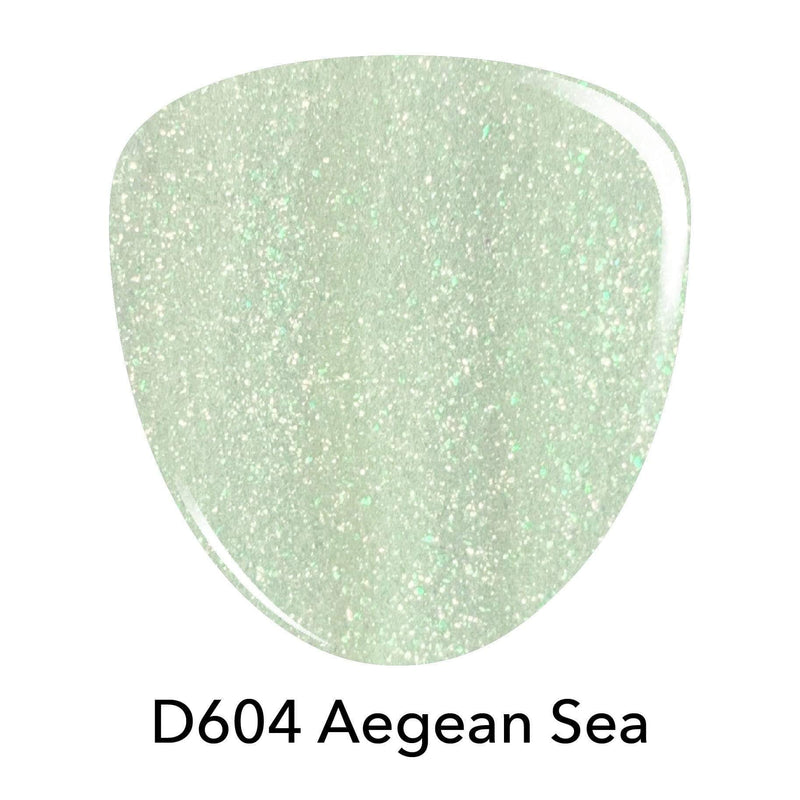 D604 Aegean Sea Green Shimmer Dip Powder