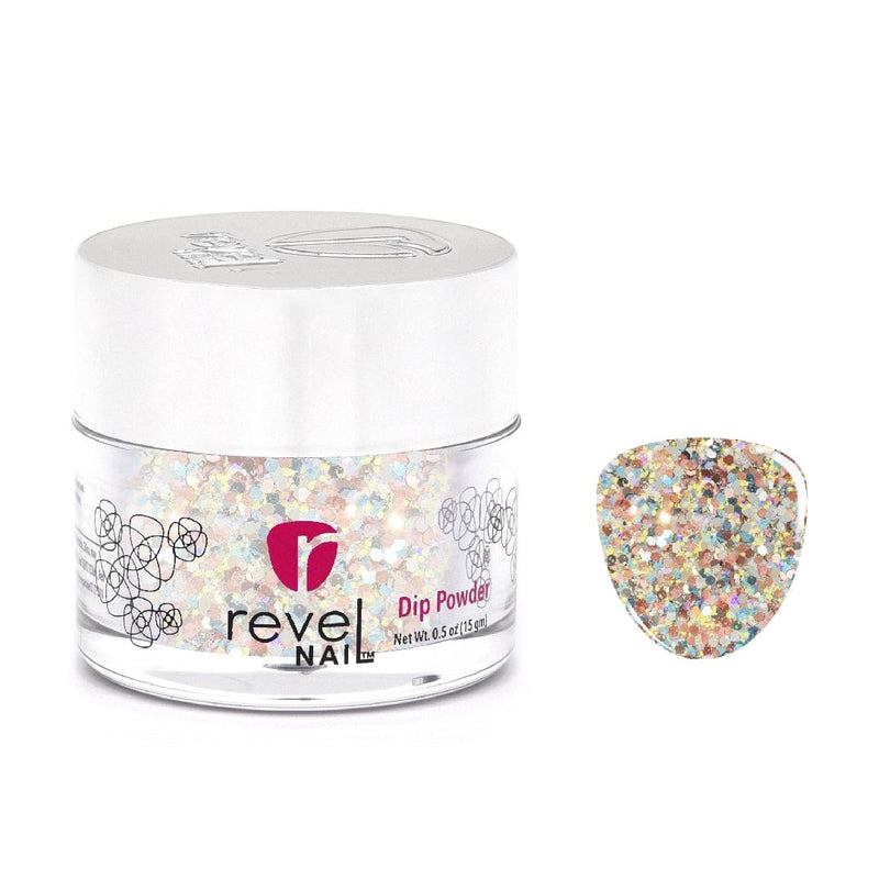 D606 Carousel Gold Glitter Dip Powder