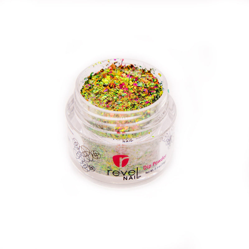 D611 Mosaic Orange Flake Dip Powder
