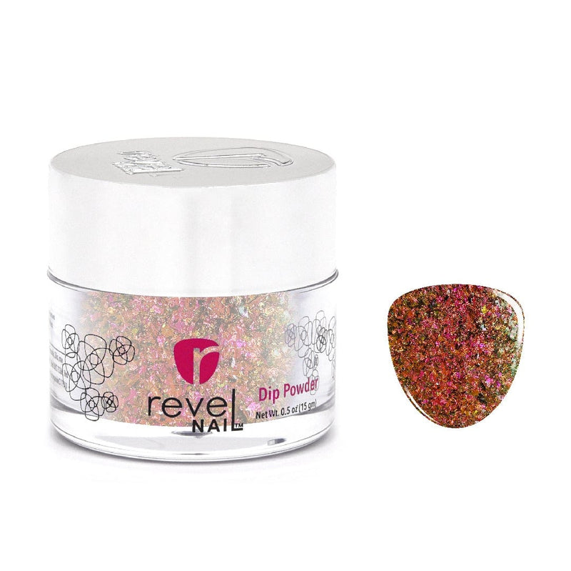 D611 Mosaic Orange Flake Dip Powder