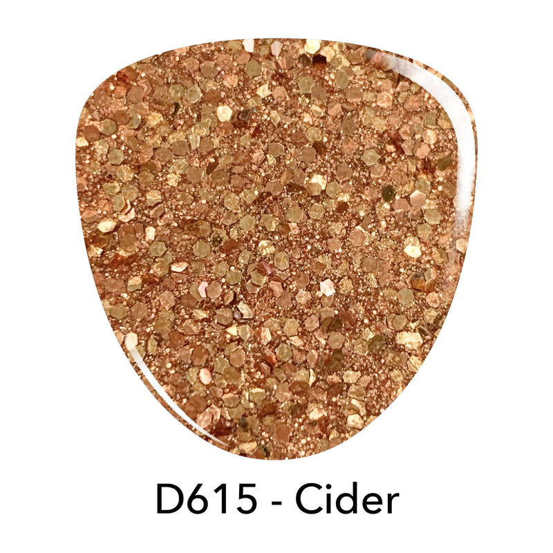 D615 Cider Orange Glitter Dip Powder