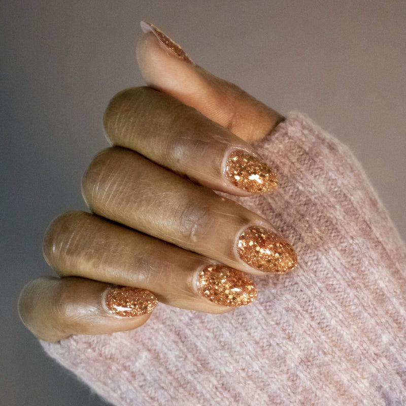 D615 Cider Orange Glitter Dip Powder