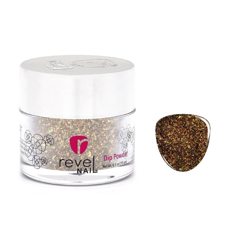 D616 Toasty Gold Flake Dip Powder