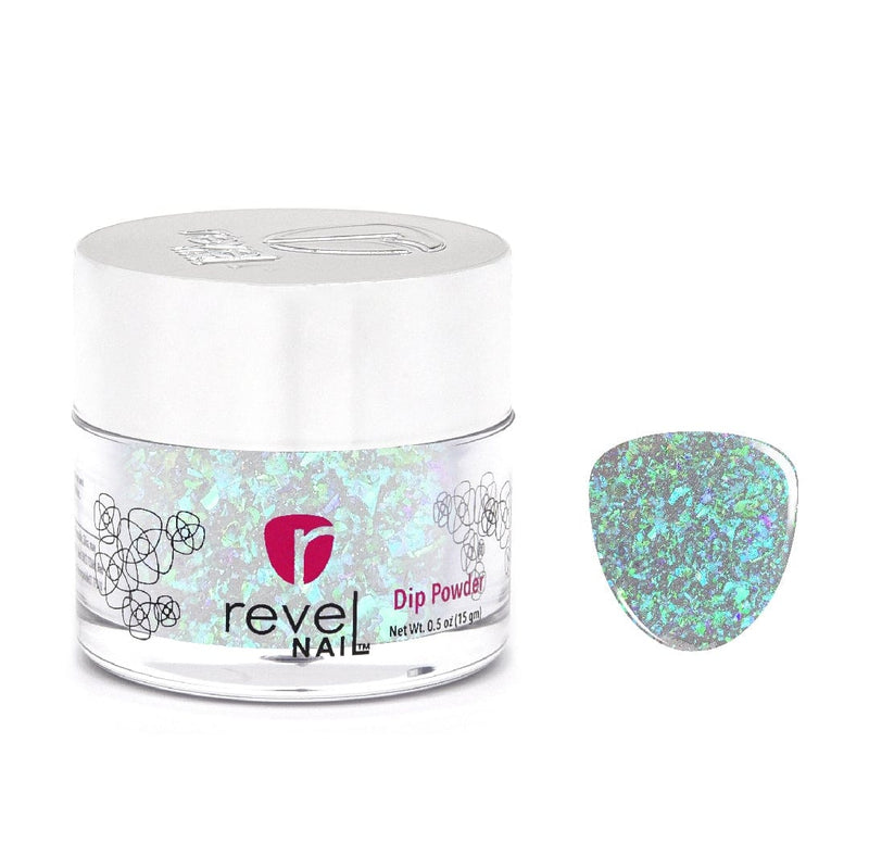 D621 Labyrinth Green Flake Dip Powder