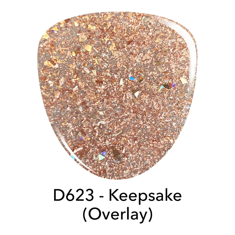D623 Keepsake Red Flake Dip Powder