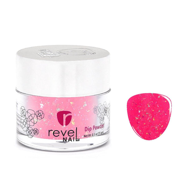 D631 Smooch Pink Flake Dip Powder