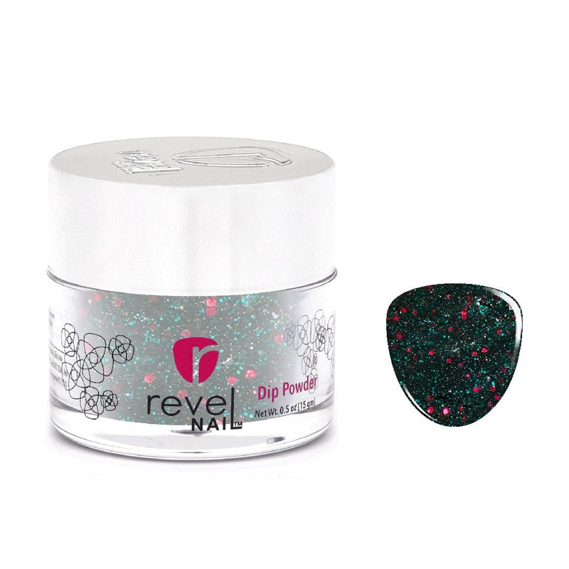 D646 Holly Green Glitter Dip Powder