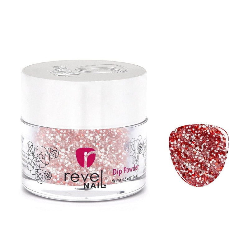 D648 Candy Cane Red Glitter Dip Powder