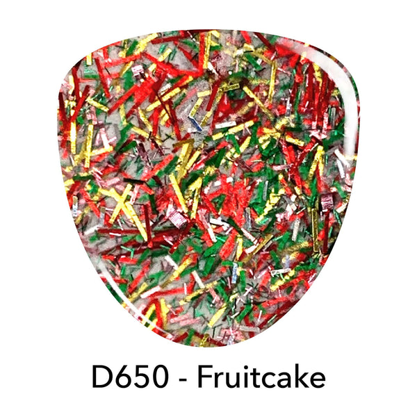 D650 Fruitcake Multi Glitter Dip Powder