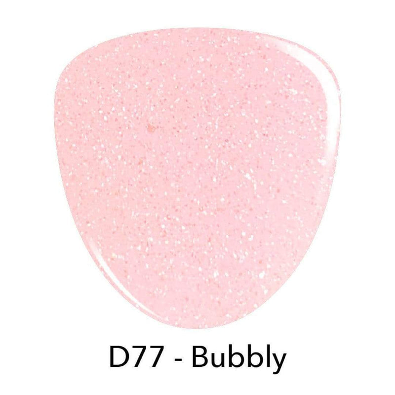 D77 Bubbly Pink Shimmer Dip Powder