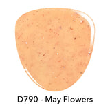 Revel Nail Dip Powder D790 May Flowers Peach Flake Dip Powder