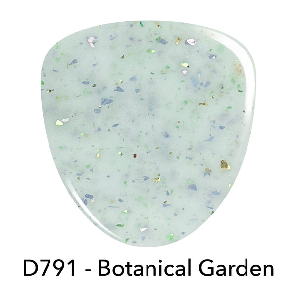 Revel Nail Dip Powder D791 Botanical Garden Green Flake Dip Powder