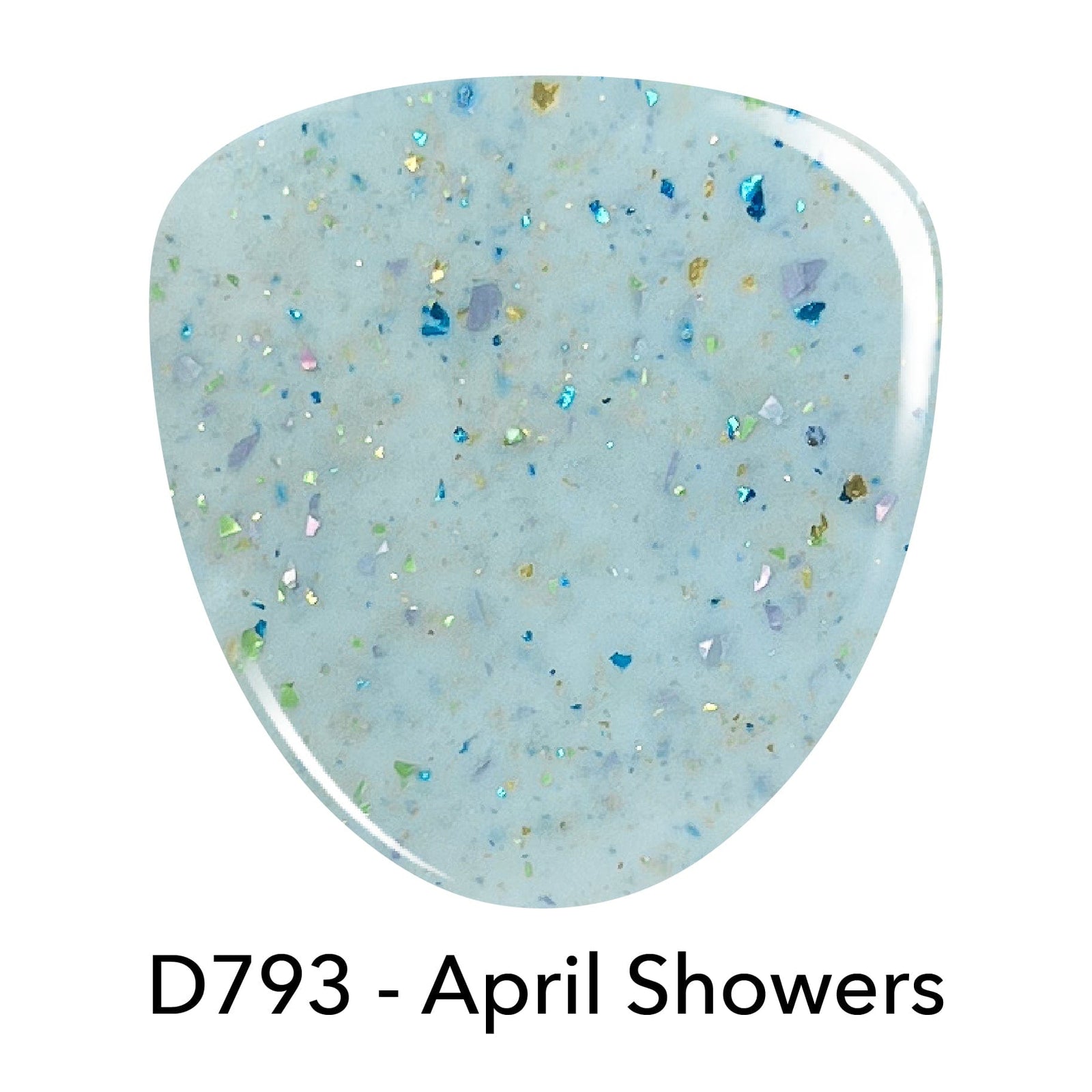 D793 April Showers Blue Flake Dip Powder – RevelNailEU
