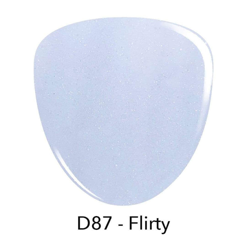 D87 Flirty Blue Glitter Dip Powder