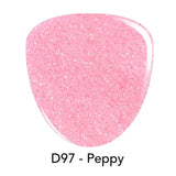 D97 Peppy Pink Glitter Dip Powder