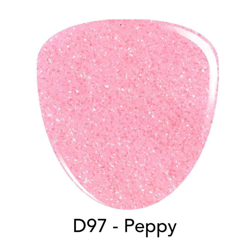 D97 Peppy Pink Glitter Dip Powder