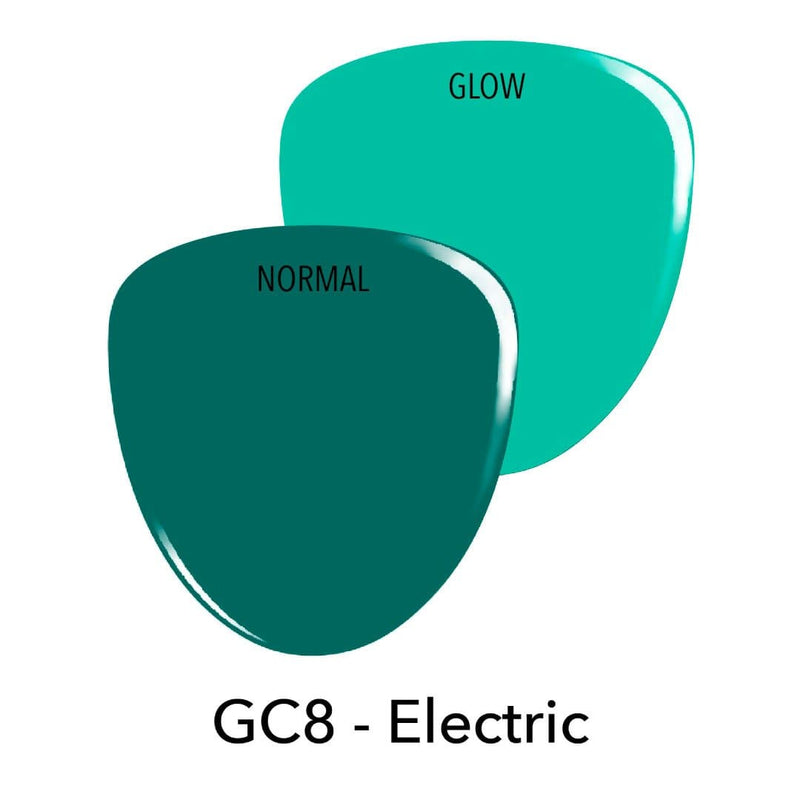 GC8 Electric Blue Glow Dip Powder