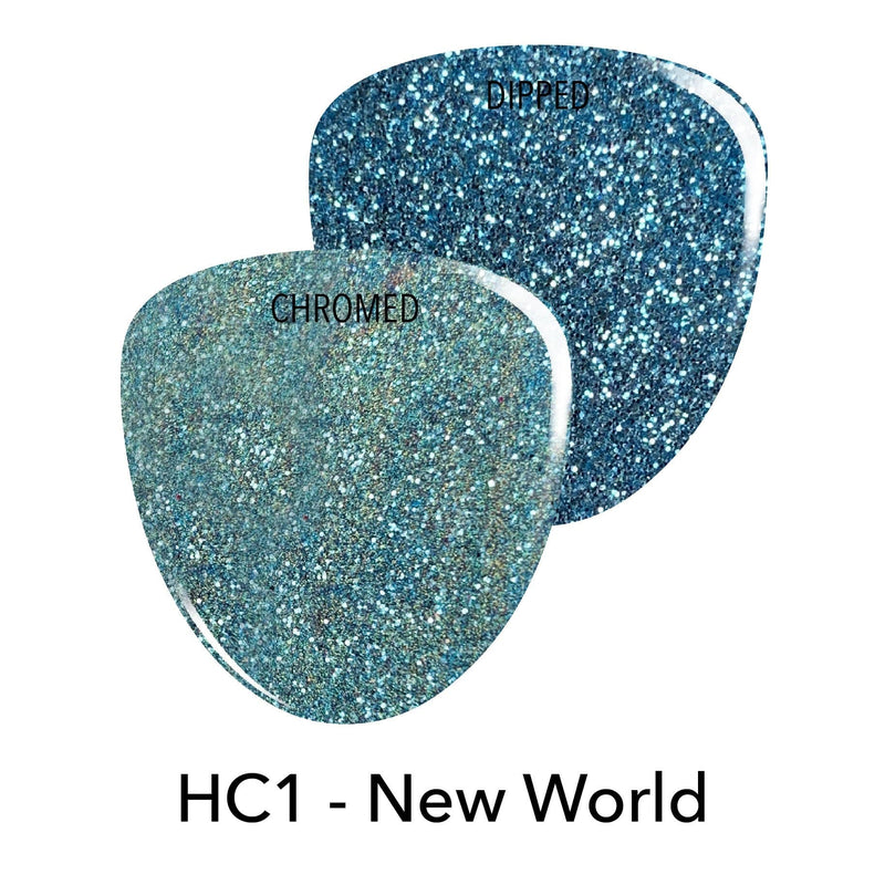 HC1 New World Blue Chrome Dip Powder