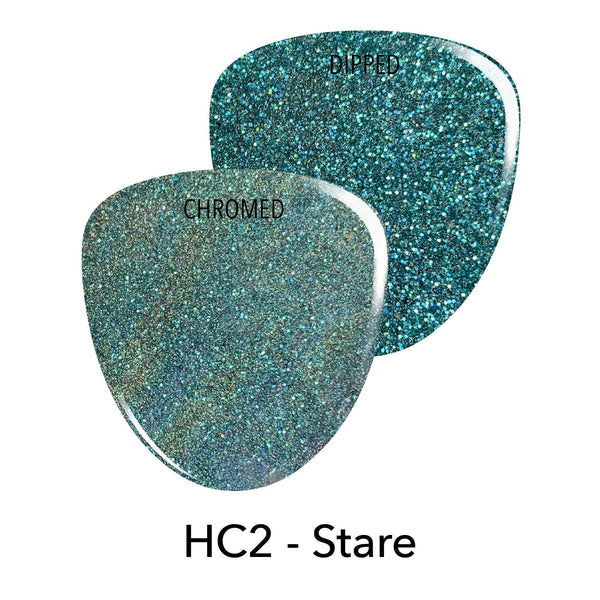 HC2 Stare Blue Chrome Dip Powder