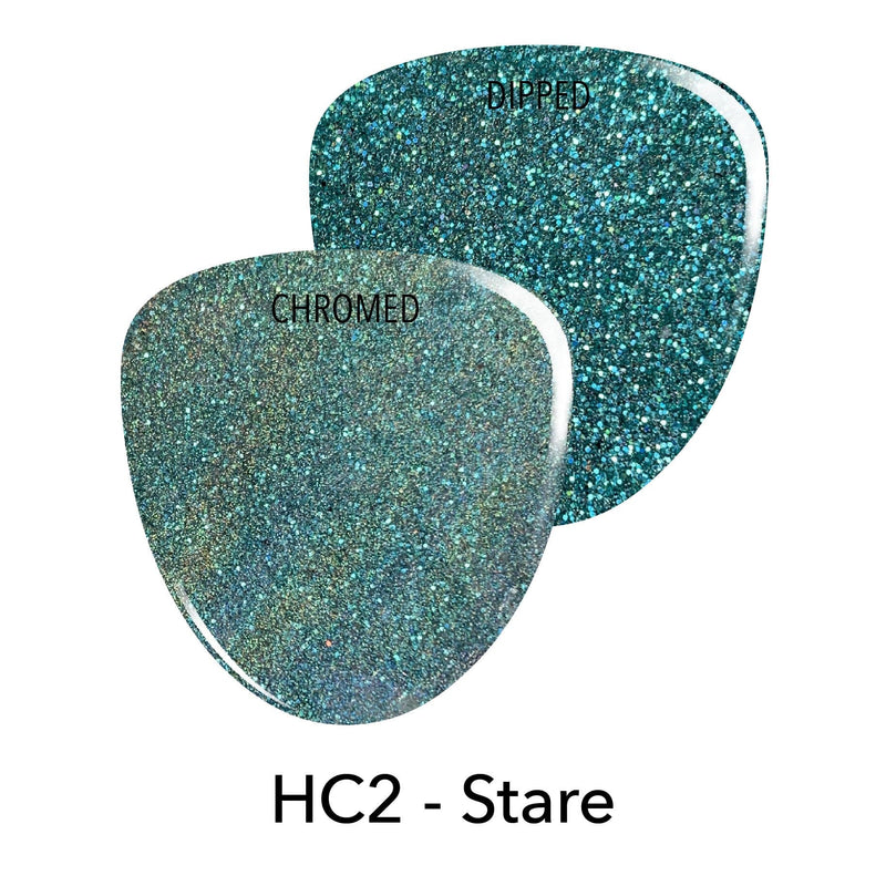 HC2 Stare Blue Chrome Dip Powder