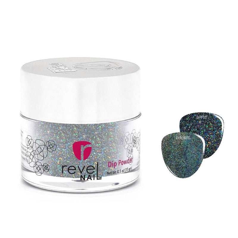 HC5 Dreamer Blakc Chrome Dip Powder